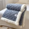Solid Color Double Thick Jacquard Berber Fleece Blanket